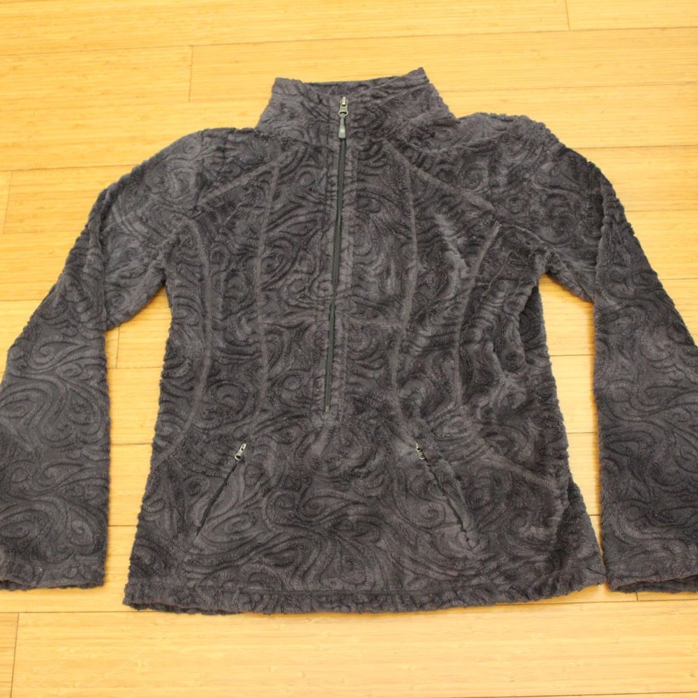 Athleta Textured 3/4 Zip Fleece Pullover